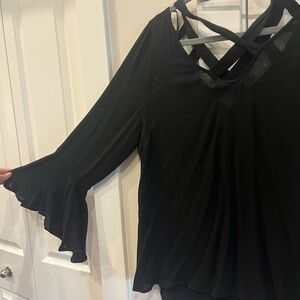 Black Crisscross Blouse